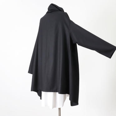 wool drape long C/D　BLACK No.6