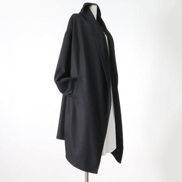 wool drape long C/D　BLACK No.7