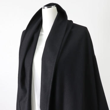 wool drape long C/D　BLACK No.8