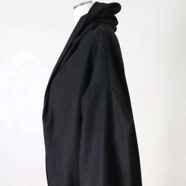 wool drape long C/D　BLACK No.9
