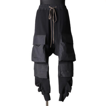 Knit Combi Military Sarrouel Pants　BLACK No.1