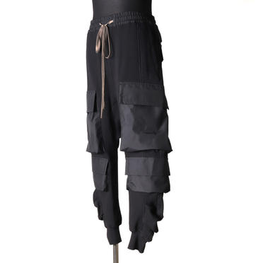 Knit Combi Military Sarrouel Pants　BLACK No.2