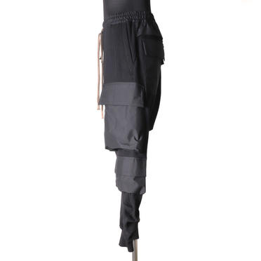 Knit Combi Military Sarrouel Pants　BLACK No.3