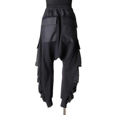 Knit Combi Military Sarrouel Pants　BLACK No.5