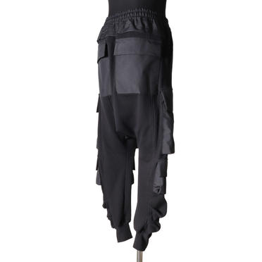 Knit Combi Military Sarrouel Pants　BLACK No.6