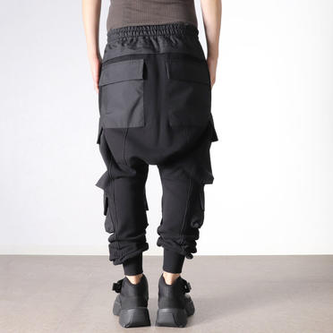 Knit Combi Military Sarrouel Pants　BLACK No.20