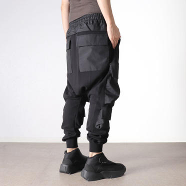 Knit Combi Military Sarrouel Pants　BLACK No.21