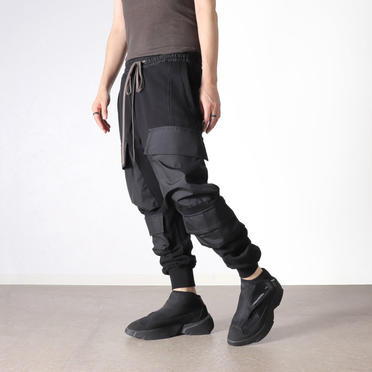 Knit Combi Military Sarrouel Pants　BLACK No.22