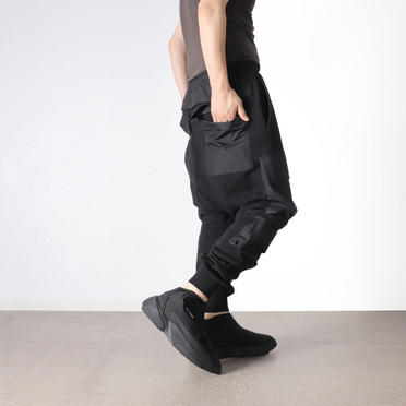 Knit Combi Military Sarrouel Pants　BLACK No.23