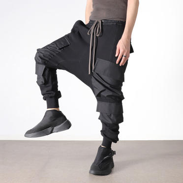 Knit Combi Military Sarrouel Pants　BLACK No.24