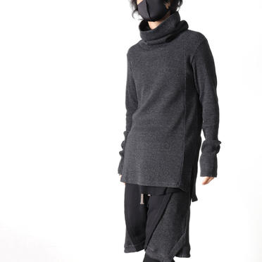 High Neck Waffle Top　D.GREY No.20