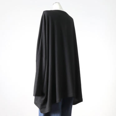 crew neck wide tunic　BLACK No.4