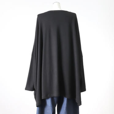 crew neck wide tunic　BLACK No.5