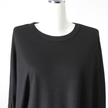 crew neck wide tunic　BLACK No.7