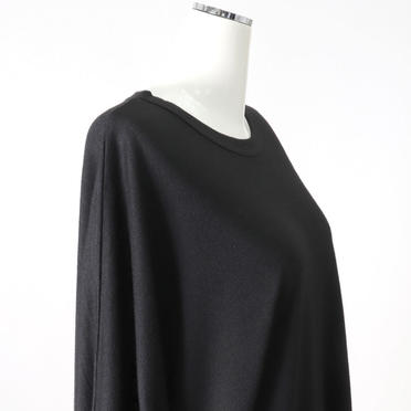 crew neck wide tunic　BLACK No.8