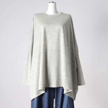 crew neck wide tunic　L.GRAY No.1