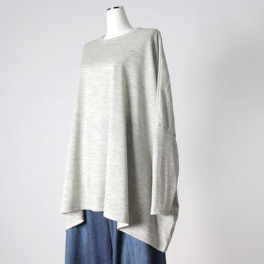 crew neck wide tunic　L.GRAY No.2