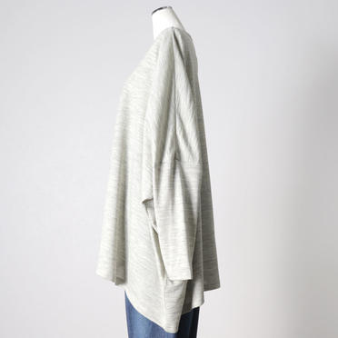 crew neck wide tunic　L.GRAY No.3