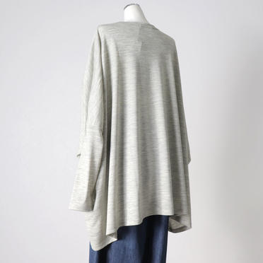 crew neck wide tunic　L.GRAY No.4