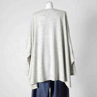 crew neck wide tunic　L.GRAY No.5