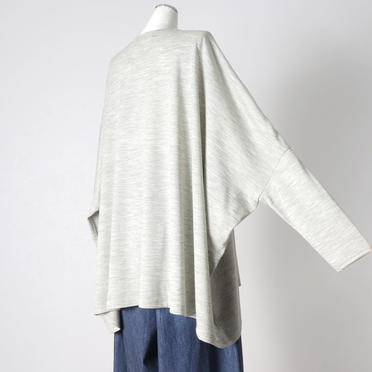 crew neck wide tunic　L.GRAY No.6