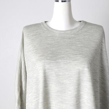 crew neck wide tunic　L.GRAY No.7