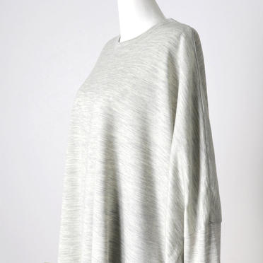 crew neck wide tunic　L.GRAY No.8