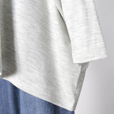 crew neck wide tunic　L.GRAY No.9