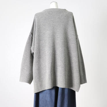 crew neck knit wide PO　GRAY No.5