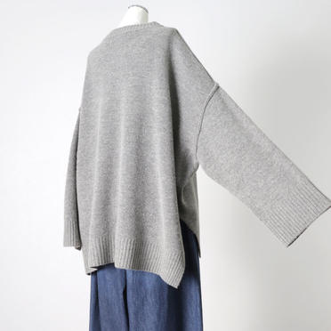 crew neck knit wide PO　GRAY No.6