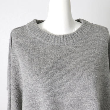 crew neck knit wide PO　GRAY No.7