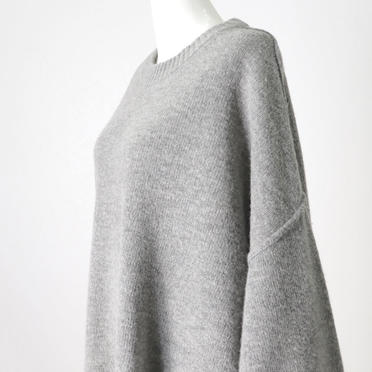 crew neck knit wide PO　GRAY No.8