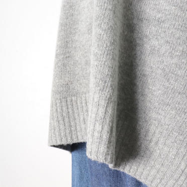 crew neck knit wide PO　GRAY No.10