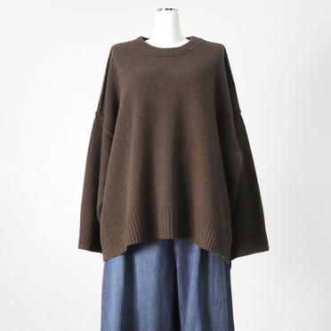 crew neck knit wide PO　D.BROWN No.1