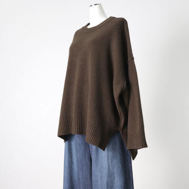 crew neck knit wide PO　D.BROWN No.2