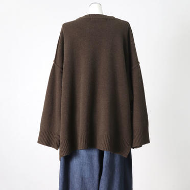 crew neck knit wide PO　D.BROWN No.5