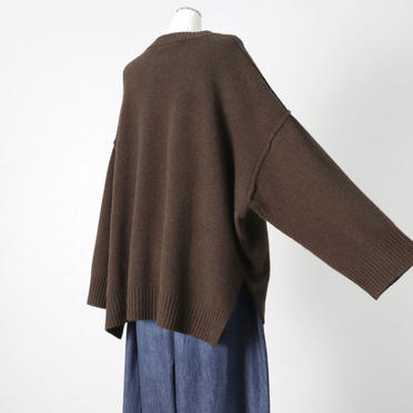 crew neck knit wide PO　D.BROWN No.6