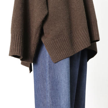 crew neck knit wide PO　D.BROWN No.9