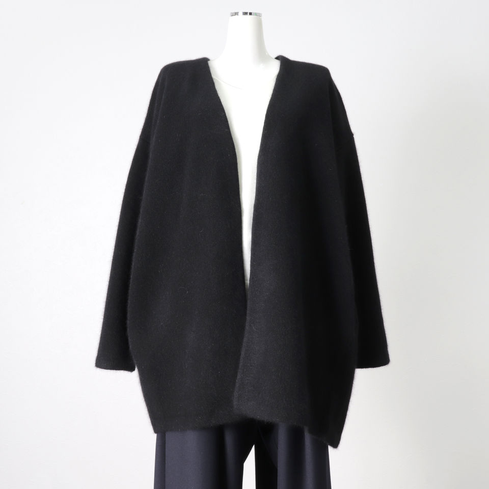 raccoon dual-cardigan　BLACK