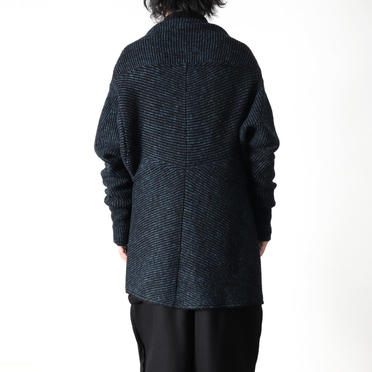 SHAWL COLLAR CARDIGAN　BK×BL No.18