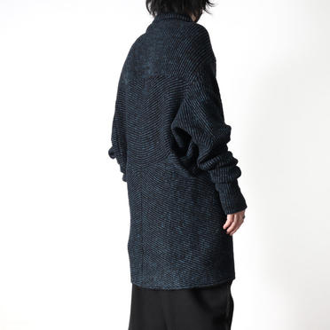 SHAWL COLLAR CARDIGAN　BK×BL No.21