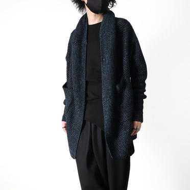 SHAWL COLLAR CARDIGAN　BK×BL No.23