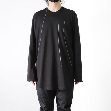 EMBROIDERED LS T-SHIRT　BLACK No.13