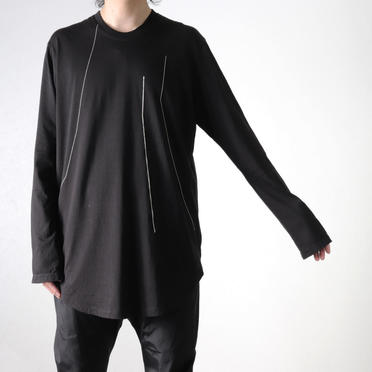 EMBROIDERED LS T-SHIRT　BLACK No.18
