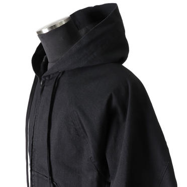 HOODED DENIM BLOUSON　BLACK No.8