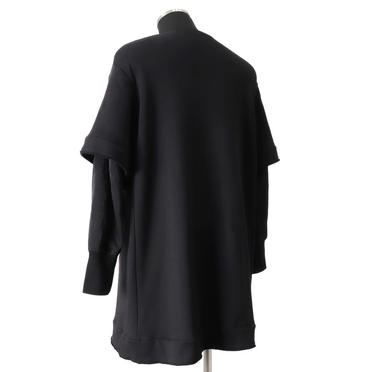 LAYERED SLEEVE PULLOVER　BLACK No.4