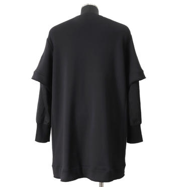 LAYERED SLEEVE PULLOVER　BLACK No.5