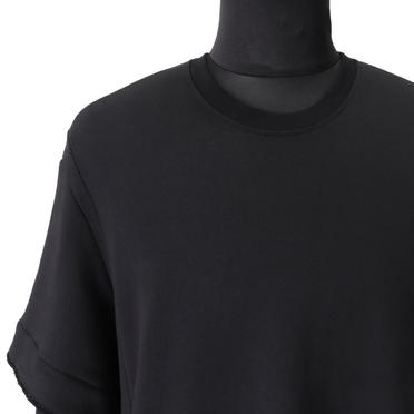 LAYERED SLEEVE PULLOVER　BLACK No.8