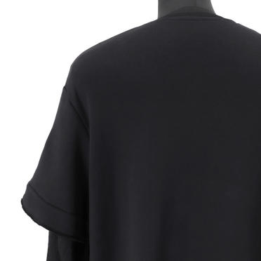 LAYERED SLEEVE PULLOVER　BLACK No.10