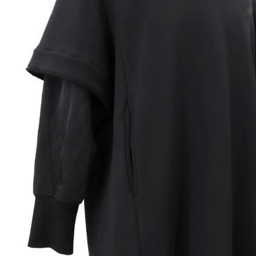 LAYERED SLEEVE PULLOVER　BLACK No.11